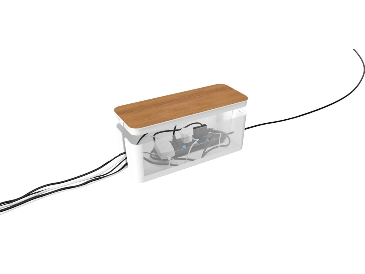 Andersson Stor kabelboks (hvit/tre) Kabelskjulere & tilbehør