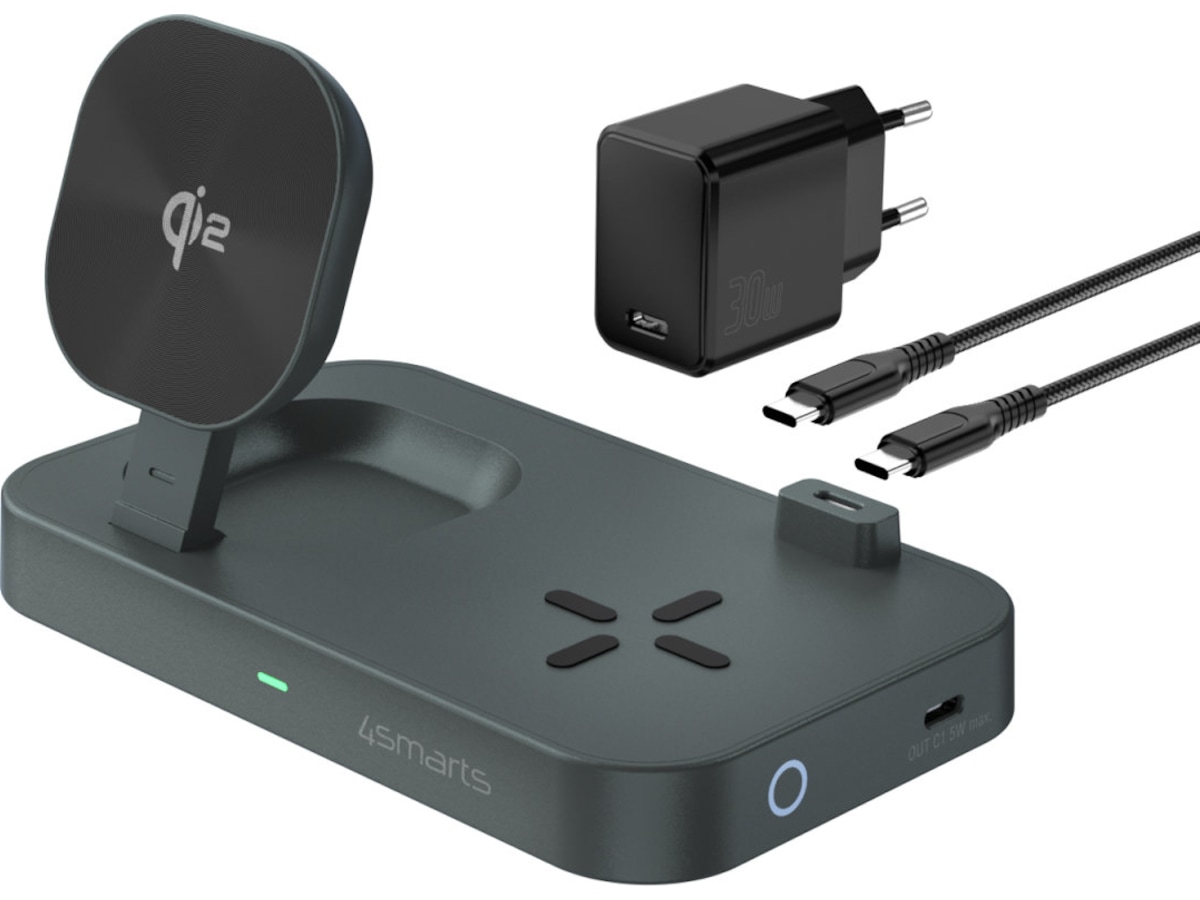 4smarts Qi2 Charging Station Trident (sort)