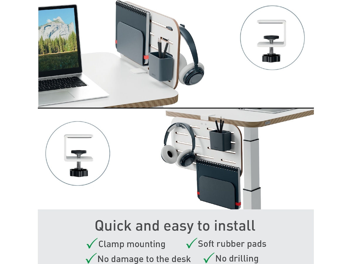 Leitz Ergo Organiseringstavle Pegboard, liten 42 x 25 cm Monteringstavler