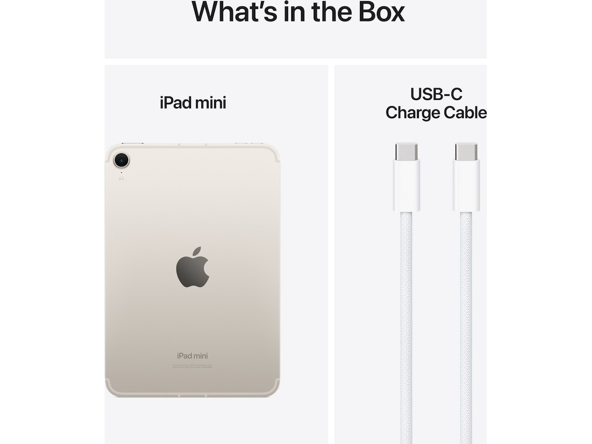 iPad mini (2024) 128GB 5G (stjerneskinn) Nettbrett / iPad