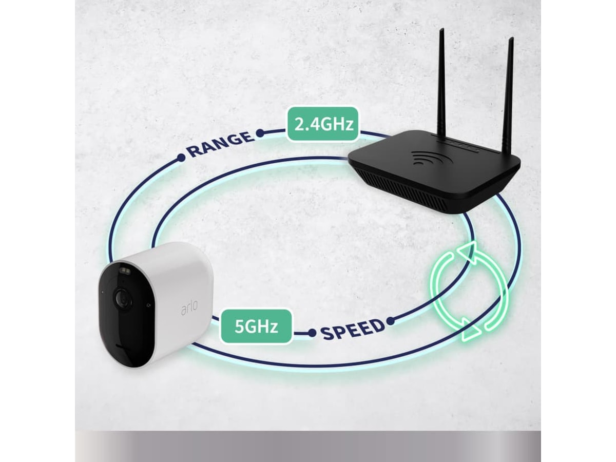 Arlo Pro 5 2K sikkerhetskamera 4-pakk (hvit) Overvåkningskameraer