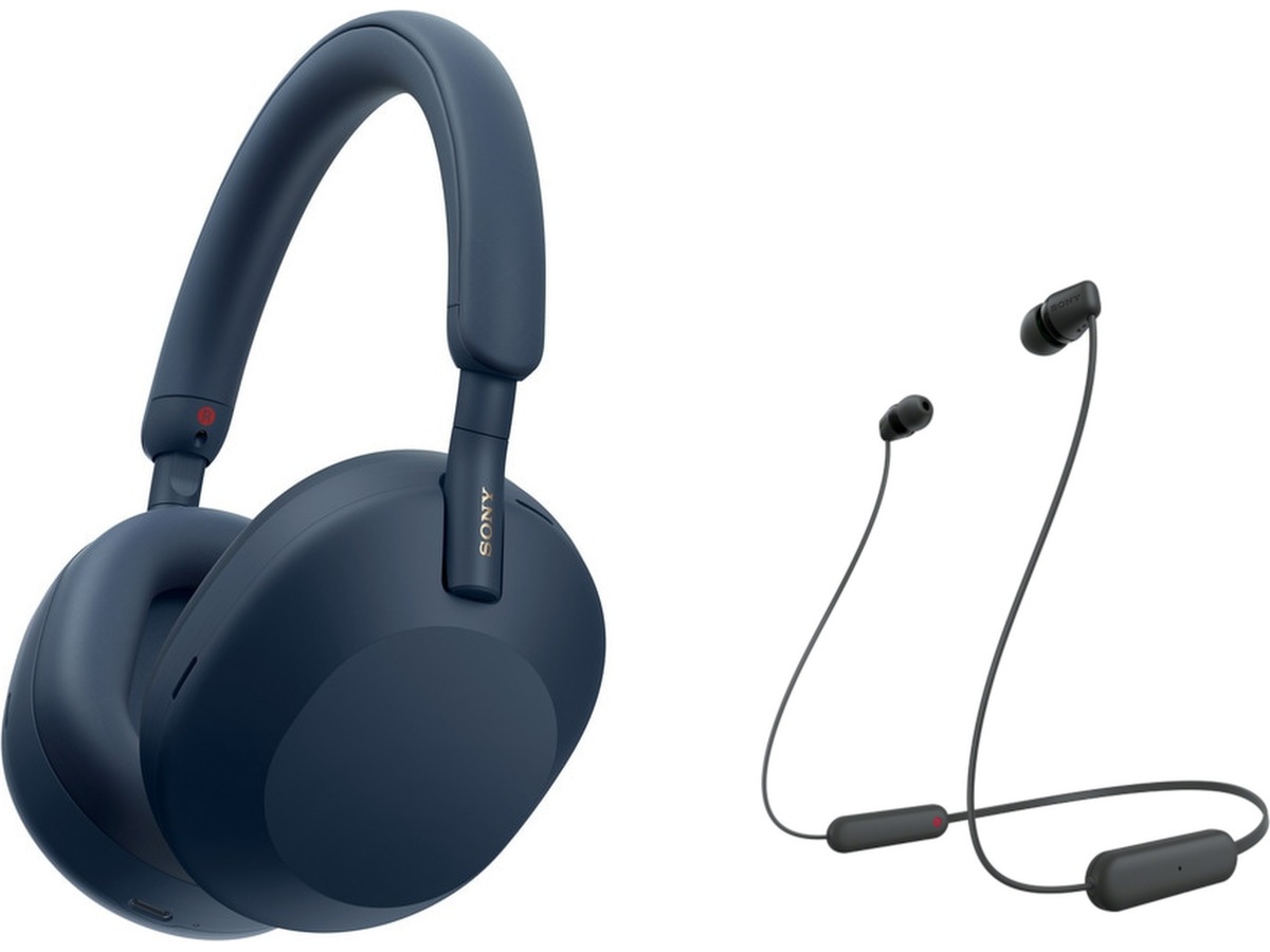 Sony WH-1000XM5 trådløse hodetelefoner, Over-Ear (blå)