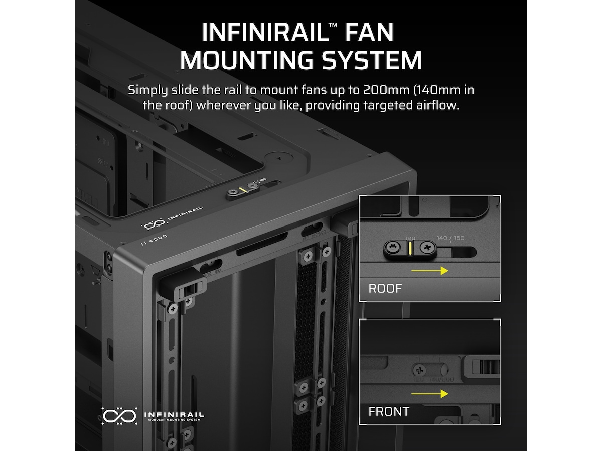 Corsair FRAME 4000D Mid-Tower (sort) Midi tower