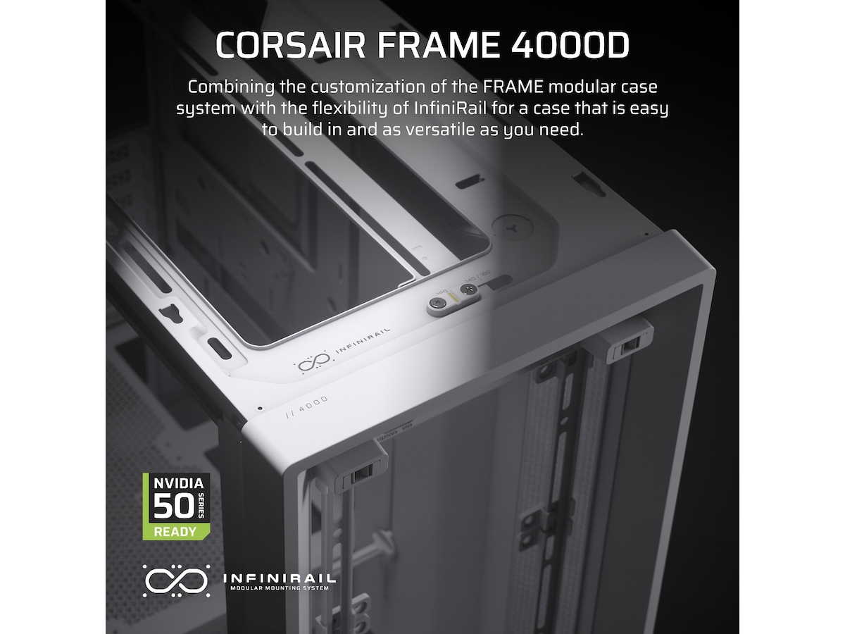 Corsair FRAME 4000D Mid-Tower (hvit) Midi tower