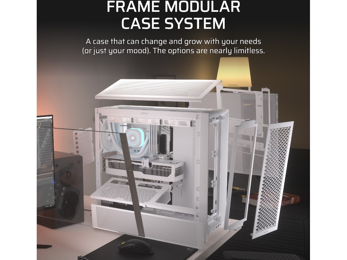 Corsair FRAME 4000D Mid-Tower (hvit) Midi tower