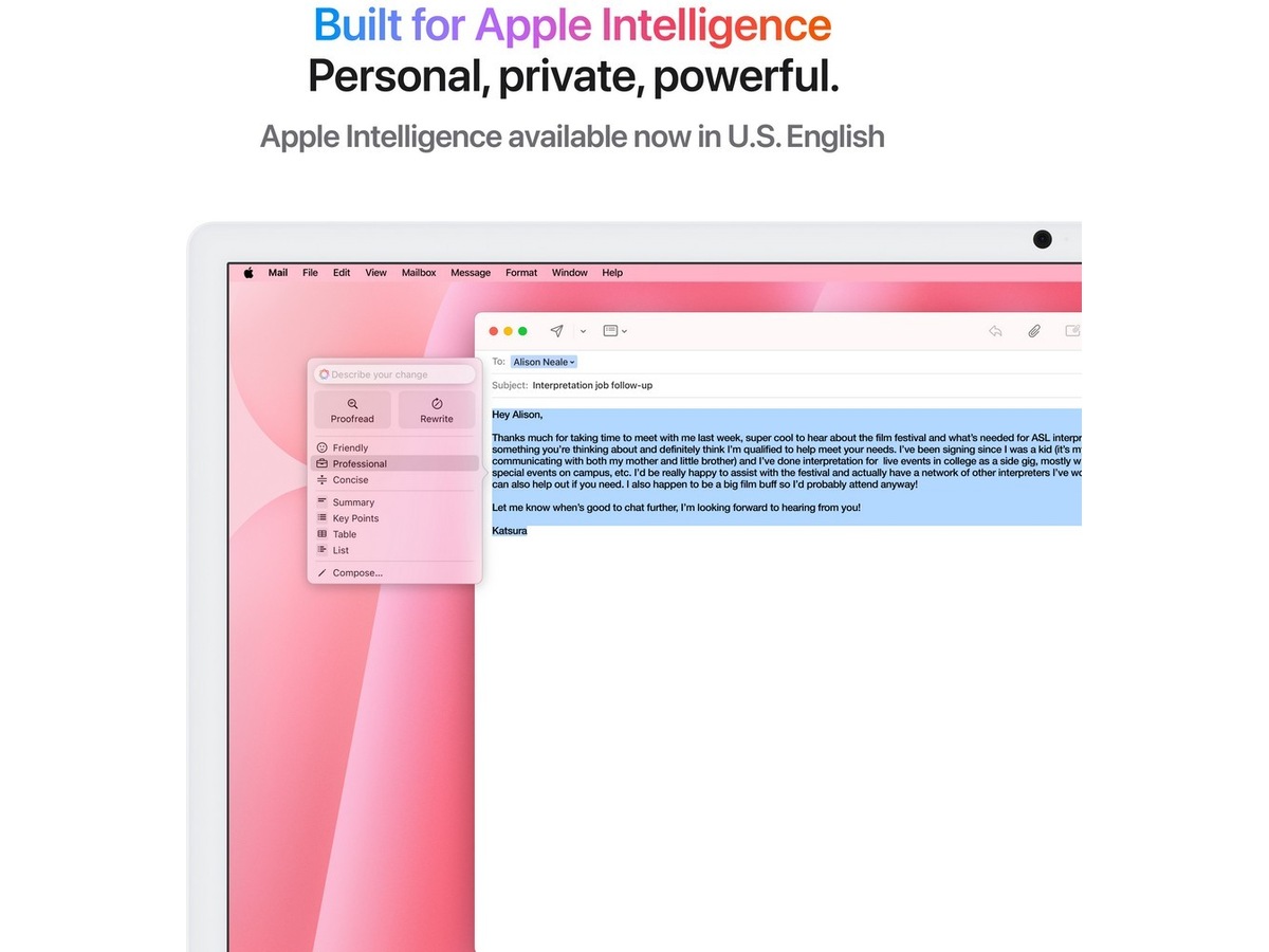 iMac 24 4.5K (2024) 256GB (rosa) Stasjonær PC