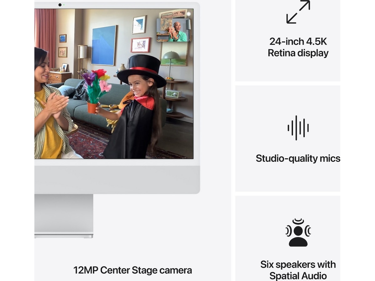 iMac 24 4.5K (2024) 256GB (sølv) Stasjonær PC