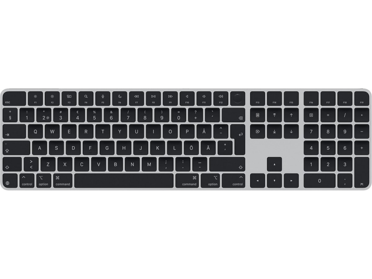 Apple Magic Keyboard Touch ID og talltastatur (svart) Tastatur