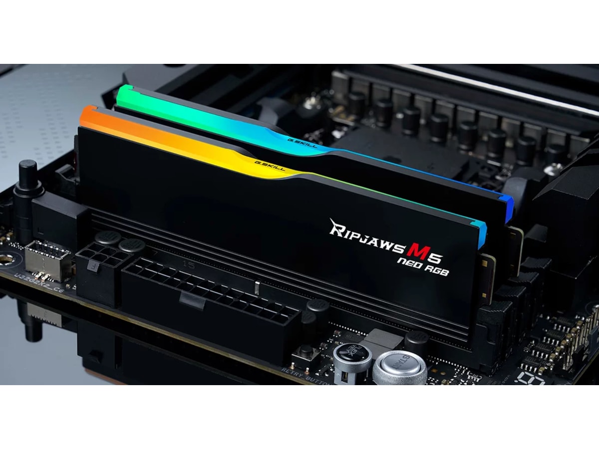 G.Skill Ripjaws M5 NEO 6000MHz DDR5 32GB RGB (sort) Minnebrikker