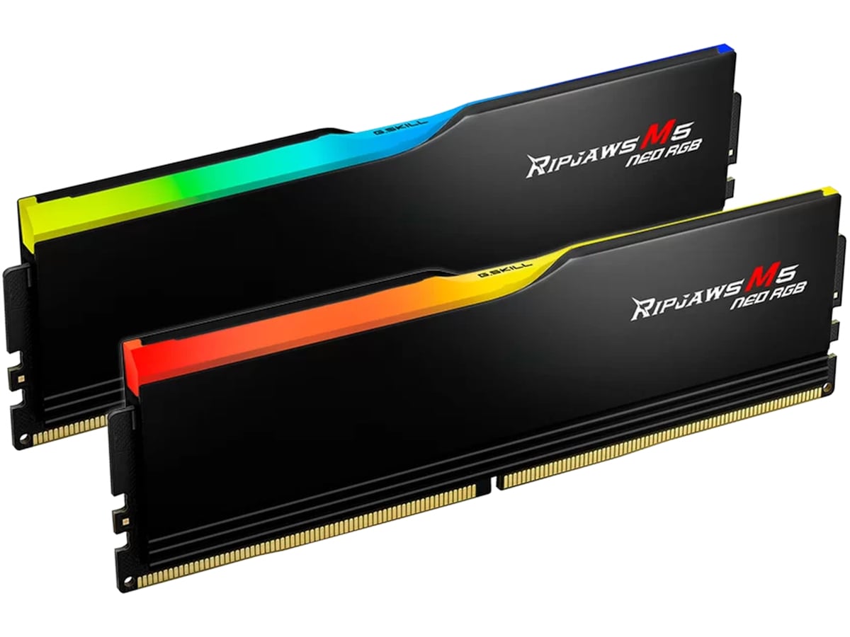 G.Skill Ripjaws M5 NEO 6000MHz DDR5 64GB RGB (sort) Minnebrikker