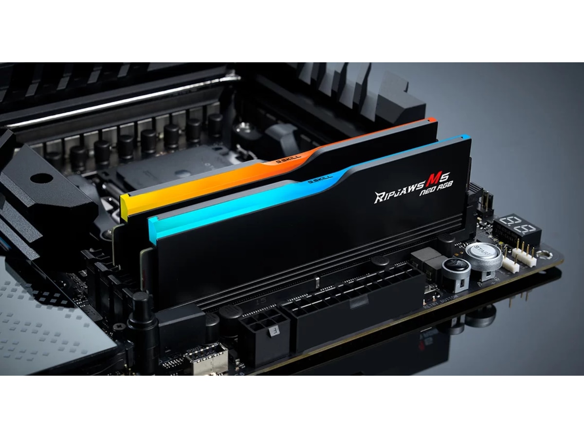 G.Skill Ripjaws M5 NEO 6000MHz DDR5 64GB RGB (sort) Minnebrikker