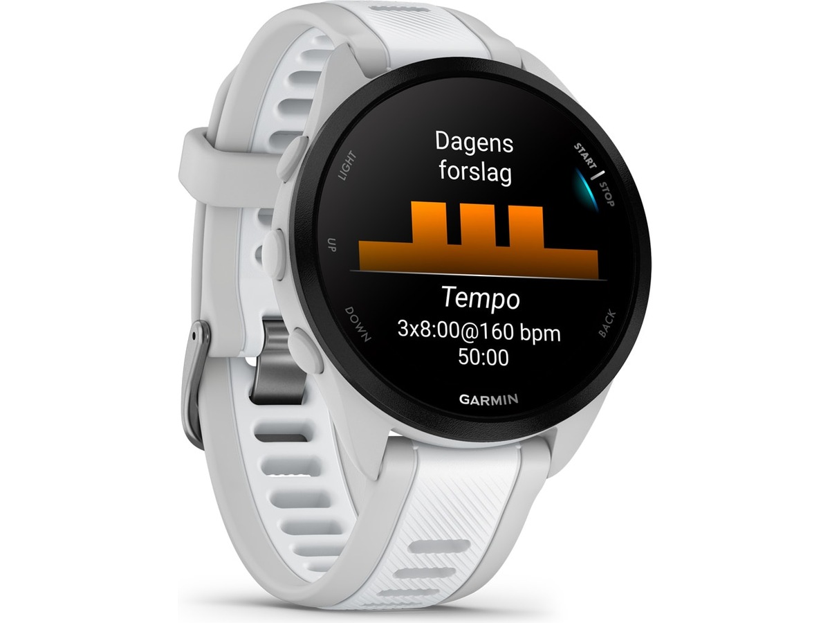 Garmin Forerunner 165 Music 43mm GPS (tåkegrå/whiteshone) Smartklokker