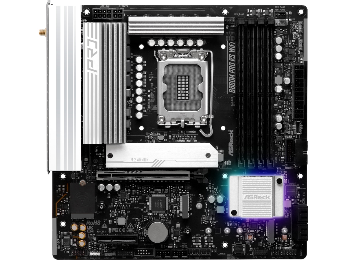ASRock B860M Pro RS WiFi Hovedkort Intel Socket