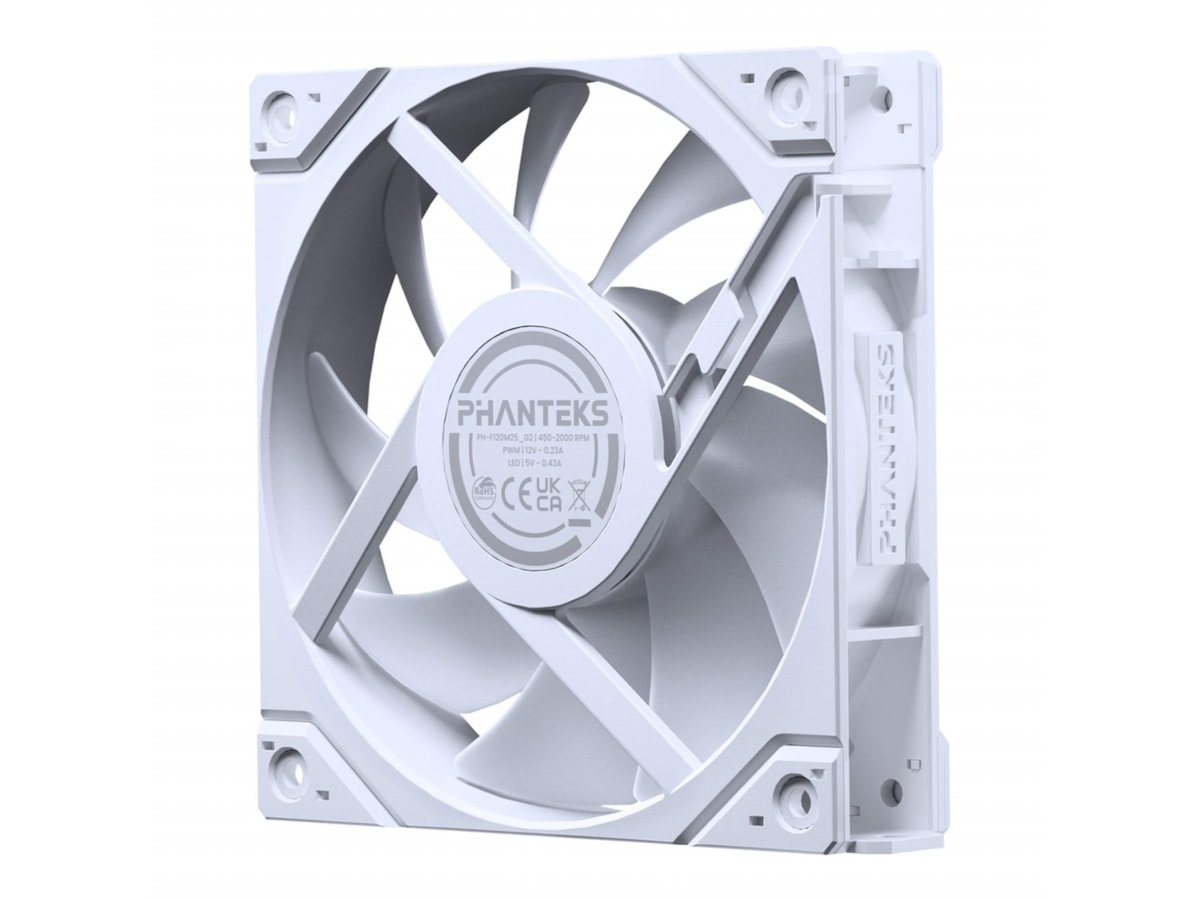 Phanteks M25 Gen2 120mm DRGB Reversed Vifte (hvit) Vifter