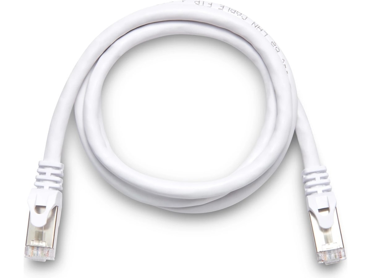 Nettverkskabel CAT6e 0,5m (hvit) Nettverkskabler