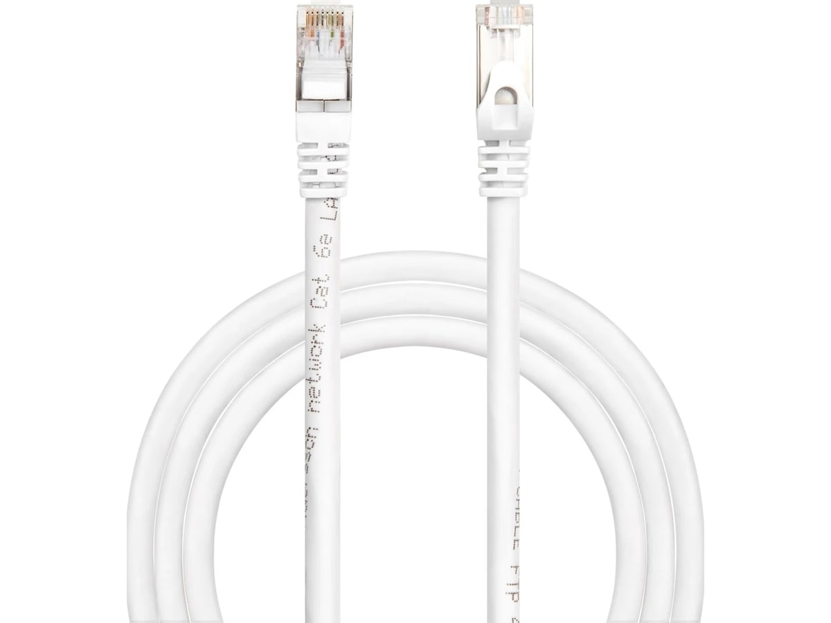 Andersson Nettverkskabel Cat6a 5m (hvit) Nettverkskabler