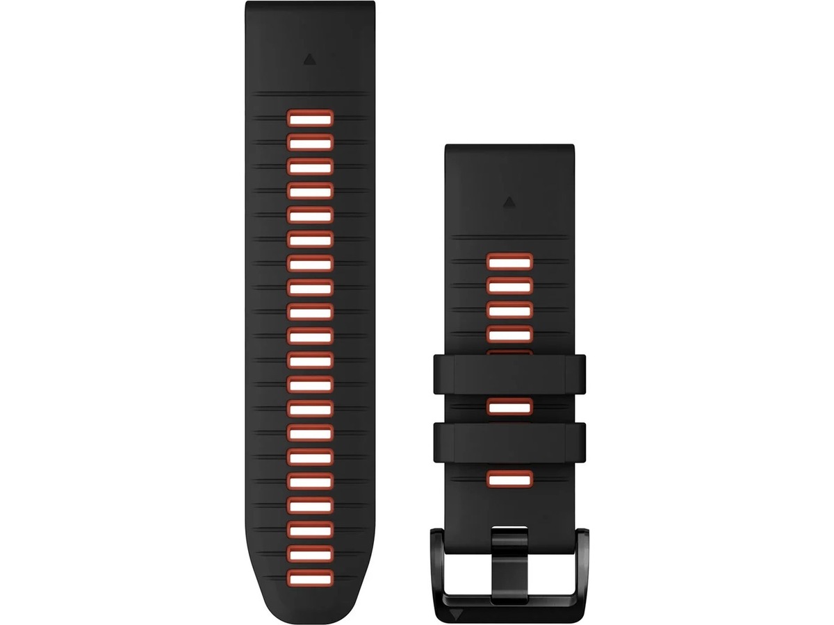 Garmin QuickFit Silikonreim 26mm (sort/ildrød) Reim