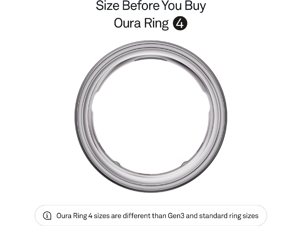 Oura Ring 4 Smart Ring str. 4 (børstet sølv) Smart ring