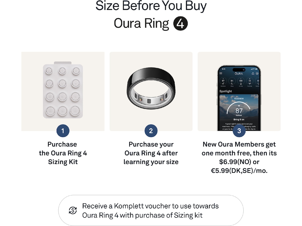 Oura Ring 4 Smart Ring str. 13 (sort) Smart ring