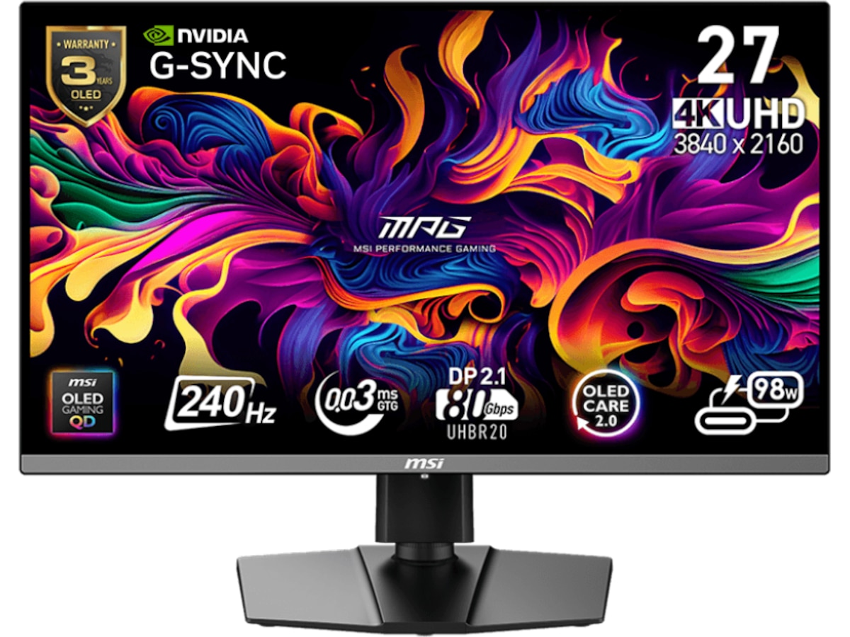 MSI 27" 4K gamingskjerm MPG272URX Skjermer