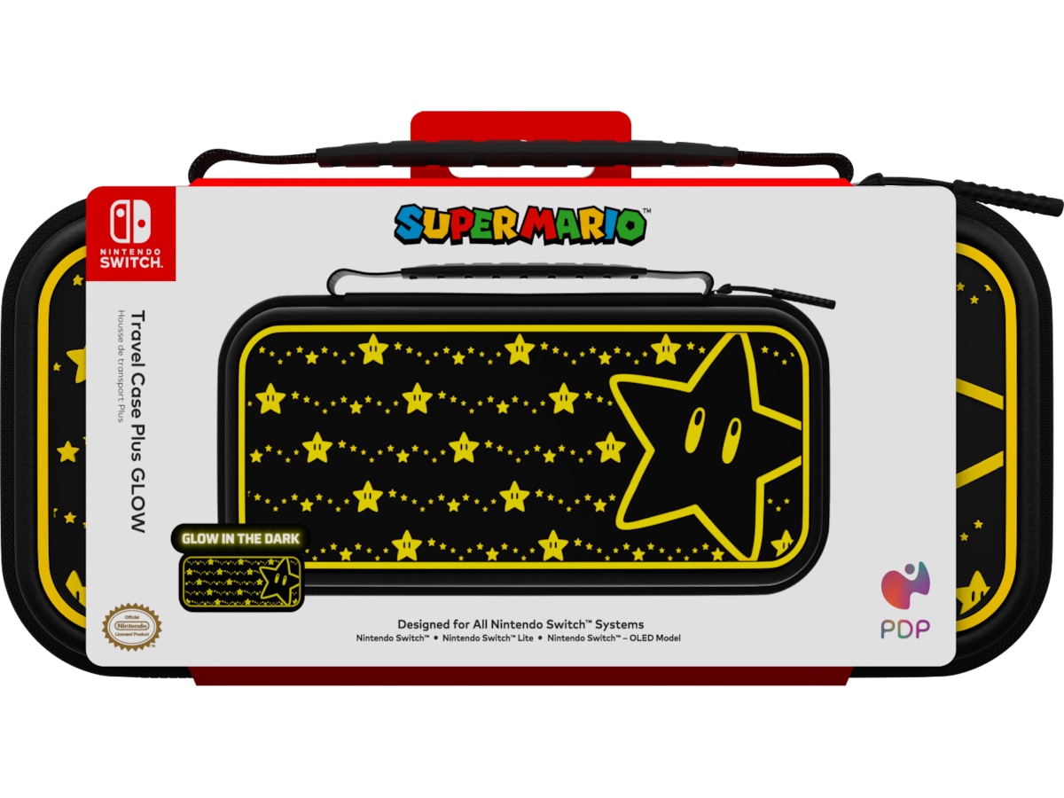 PDP NSW Travel Case Plus GLOW (mario stars) Tilbehør