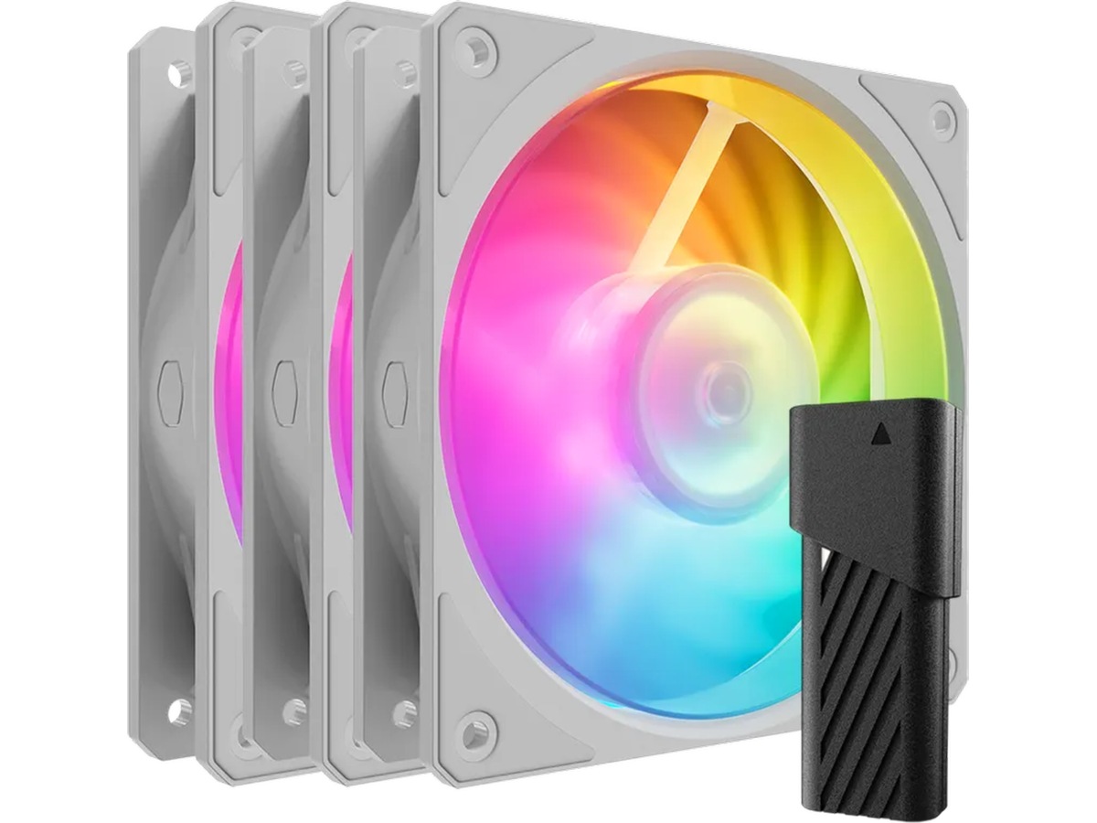 Cooler Master Mobius 120p ARGB Vifte 3pk (hvit) | KomplettBedrift.no