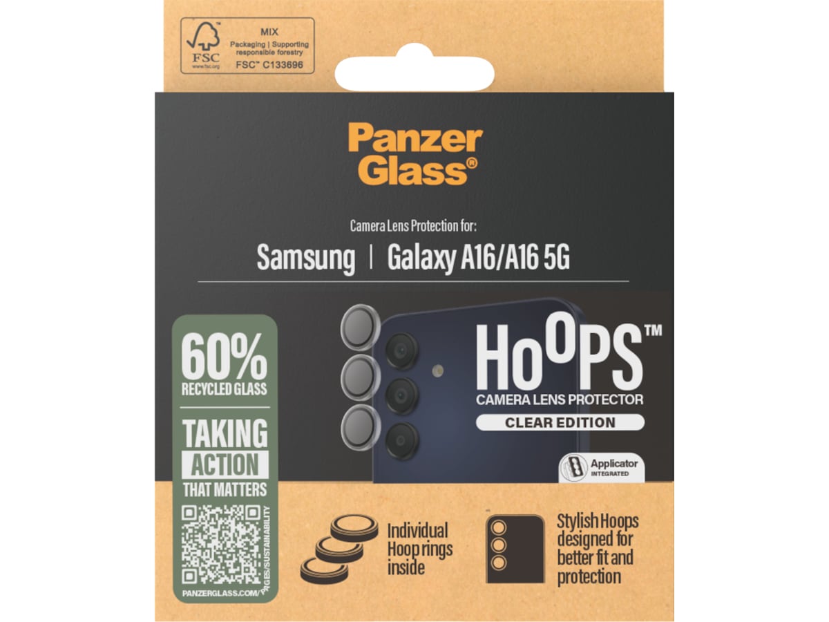 PanzerGlass Galaxy A16/A16 5G Hoops Linsebeskytter (gjennomsiktig) Skjermbeskyttelse