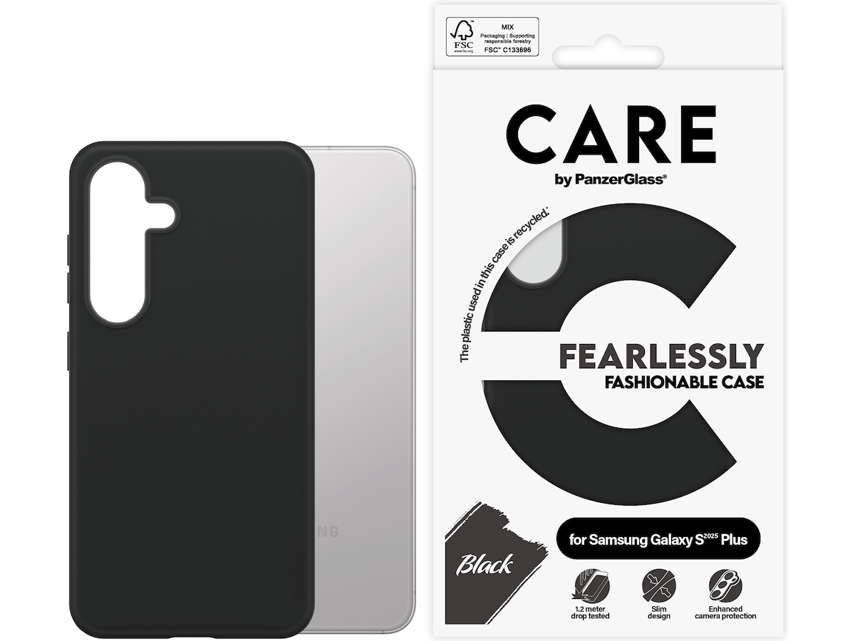 PanzerGlass CARE Galaxy S25+ Fashion deksel (sort) Deksel til mobiltelefon