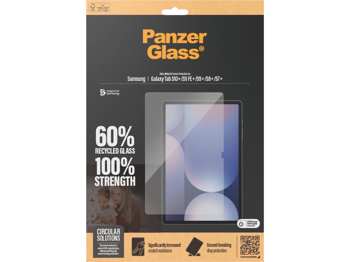 PanzerGlass Galaxy Tab S7+/S8+/S9+/S9 FE+/S10+ Skjermbeskytter Skjermbeskyttelse nettbrett