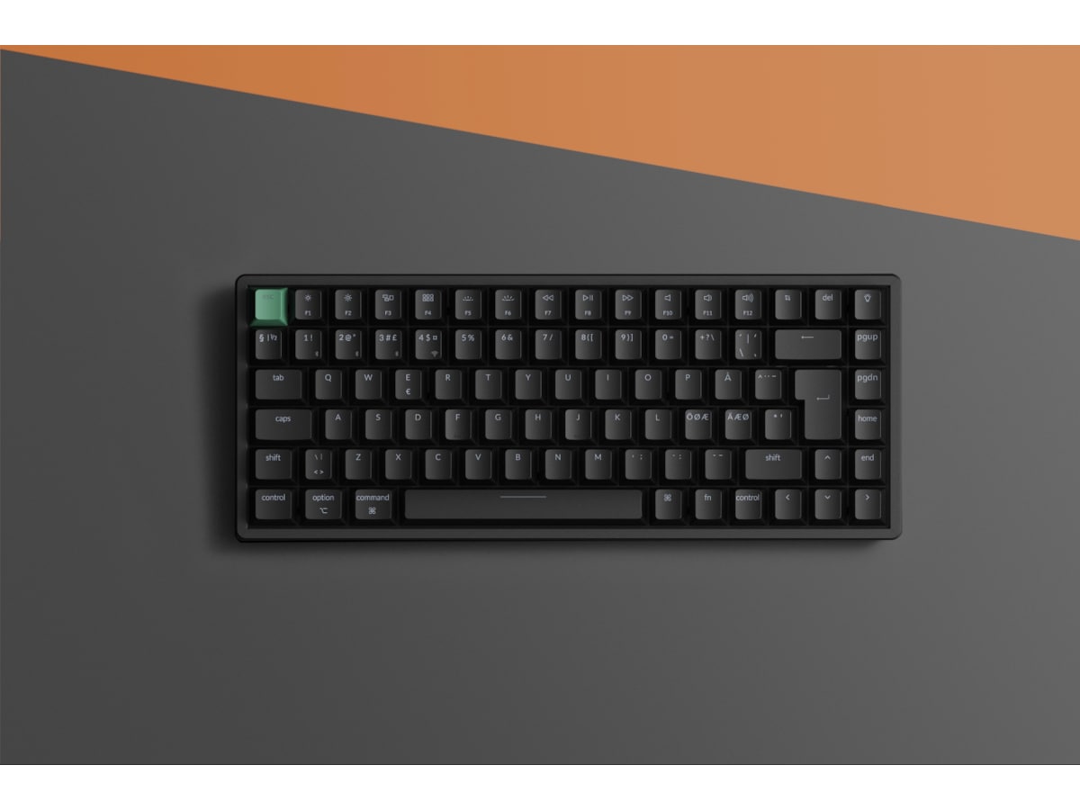 Keychron K2 HE QMK trådløst gamingtastatur (sort) Gamingtastatur