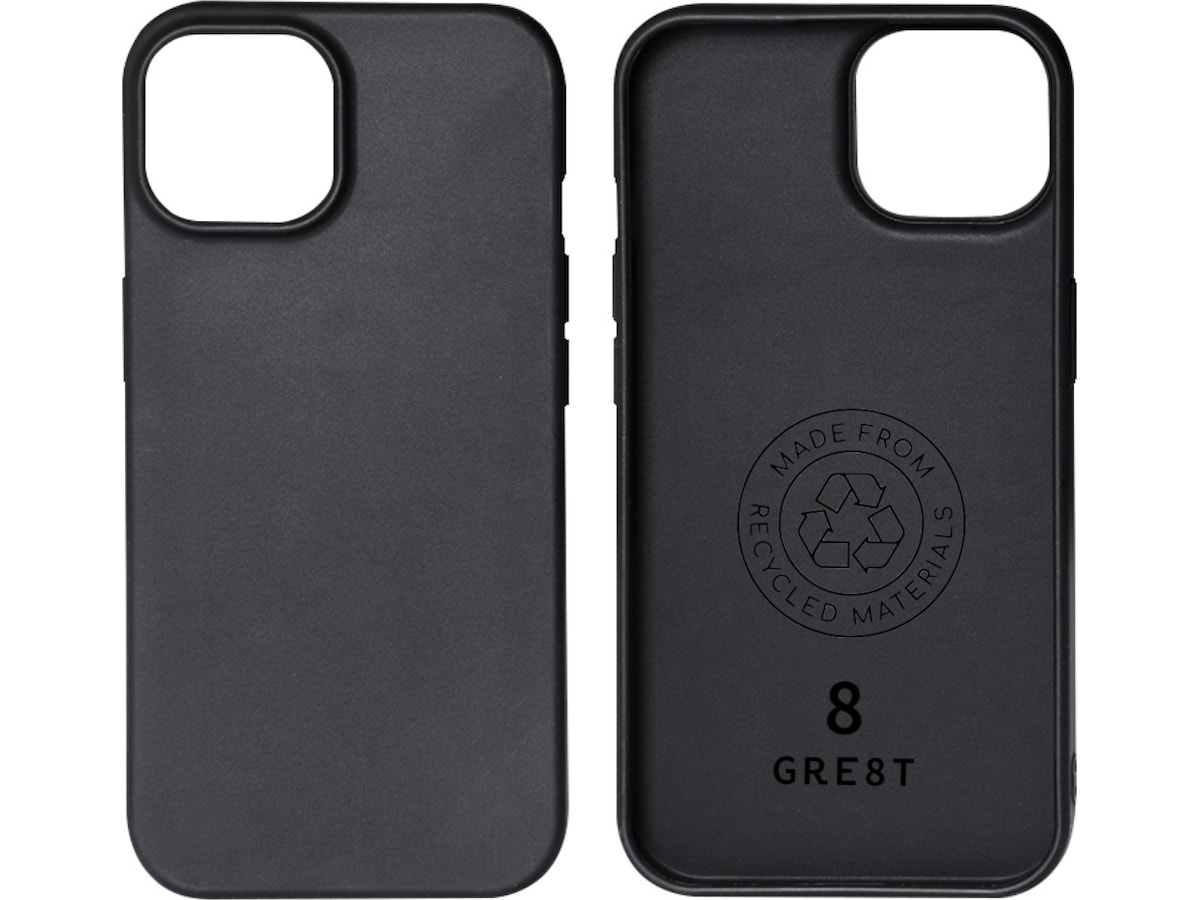GRE8T iPhone 15 silikondeksel (sort) Deksel til mobiltelefon