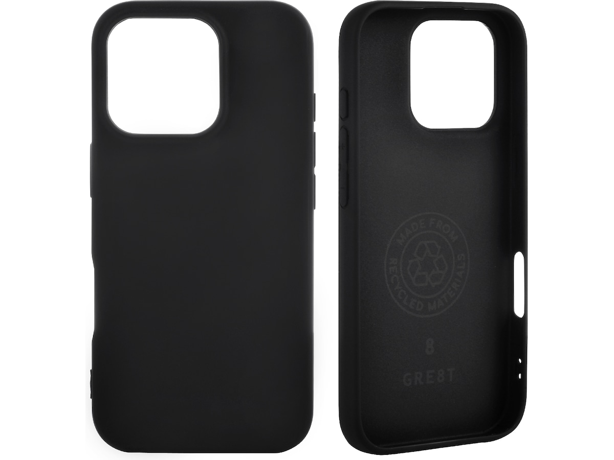 GRE8T iPhone 16 Pro Max Silikondeksel (sort) Deksel til mobiltelefon