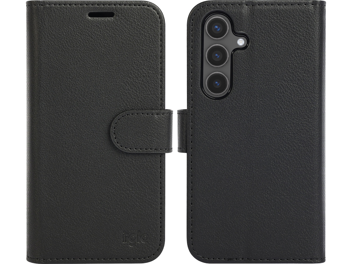 iiglo Galaxy S24 2-i-1 Lommebokdeksel (sort) Deksel til mobiltelefon