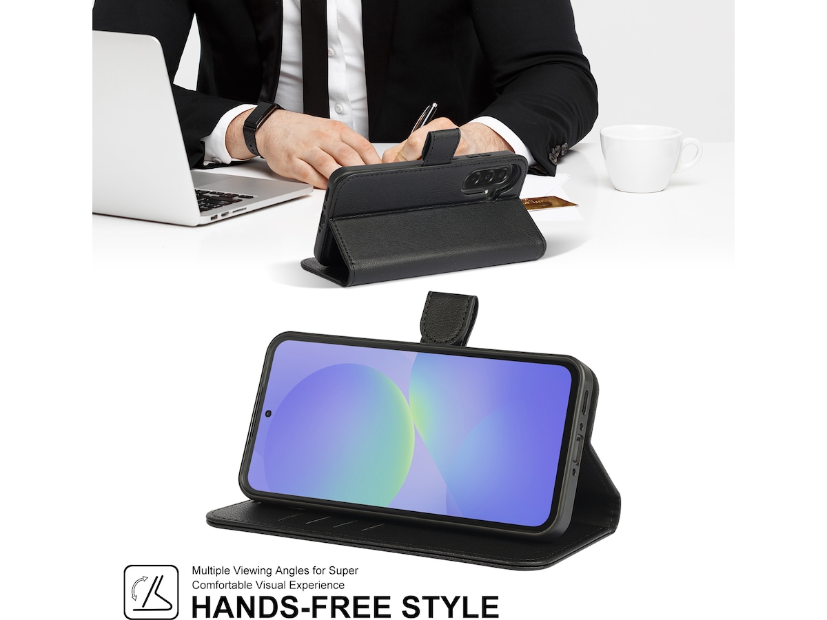 iiglo Galaxy A36 2-i-1 Lommebokdeksel (sort) Deksel til mobiltelefon