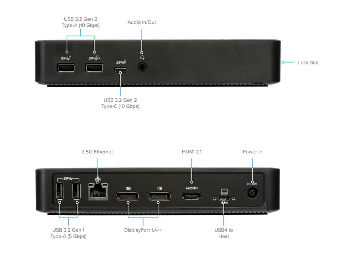 Targus USB4 Triple Video Docking Station 100W Power Dockingstasjon & USB-HUB