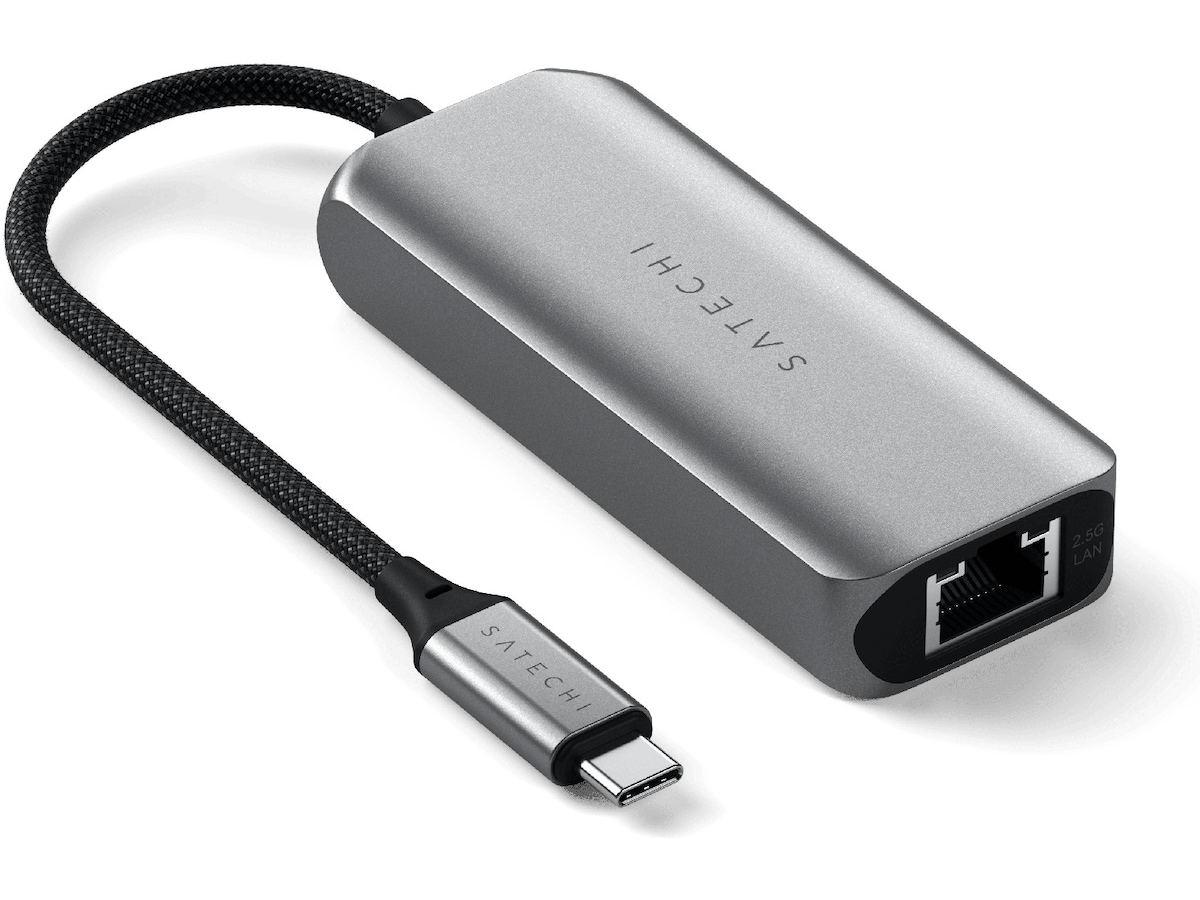 Satechi 4-in-1 USB-C og Ethernet docking (stellargrå) Dockingstasjon & USB-HUB