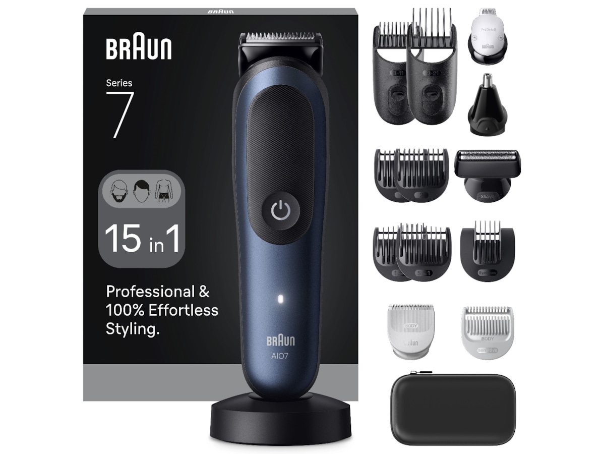 Braun Series 7 All-in-One groomingsett (blå)