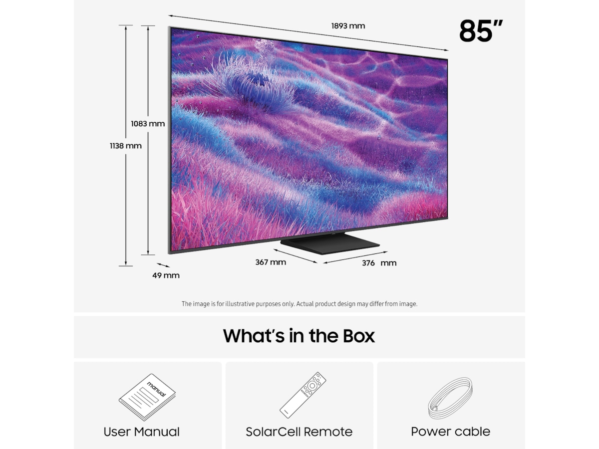 Samsung 85" QN80F Neo QLED 4K Mini LED Smart TV (2025) Over 80 tommer TV