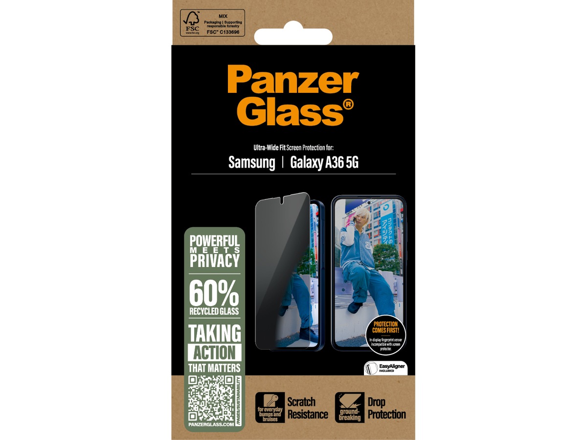 PanzerGlass Galaxy A36 5G Privacy skjermbeskytter Skjermbeskyttelse