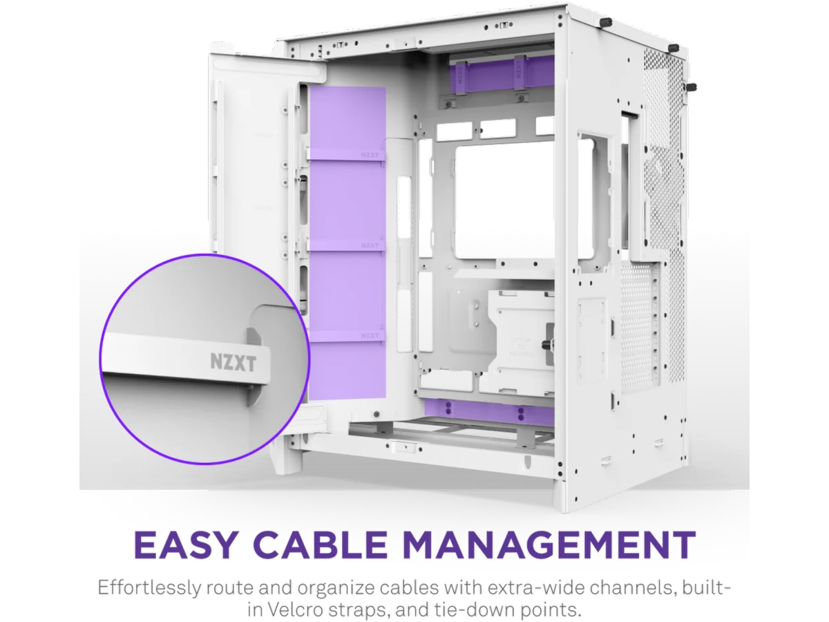 NZXT H9 Flow Mid Tower (hvit) Midi tower