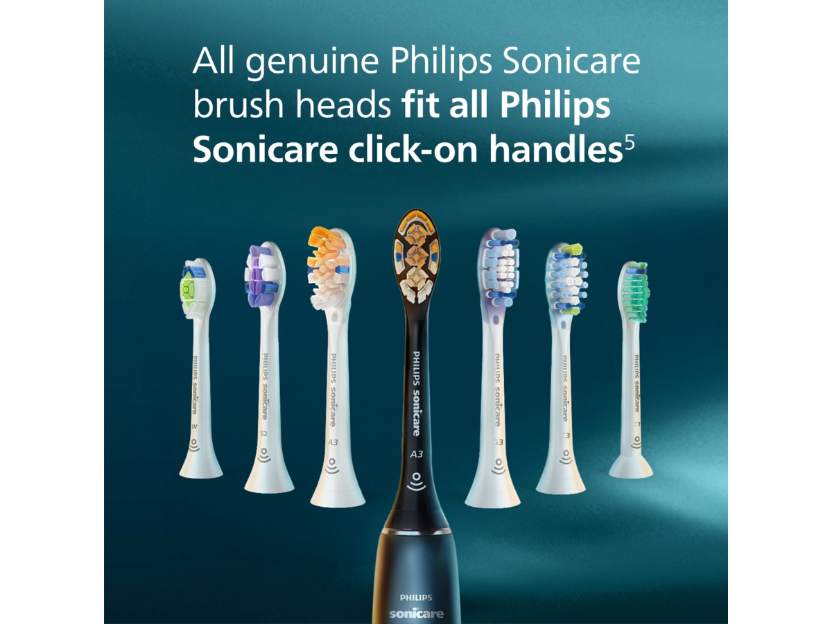 Philips Sonicare A3 Premium All-in-One tannbørstehoder (2 pack, sort) Tannbørstehoder