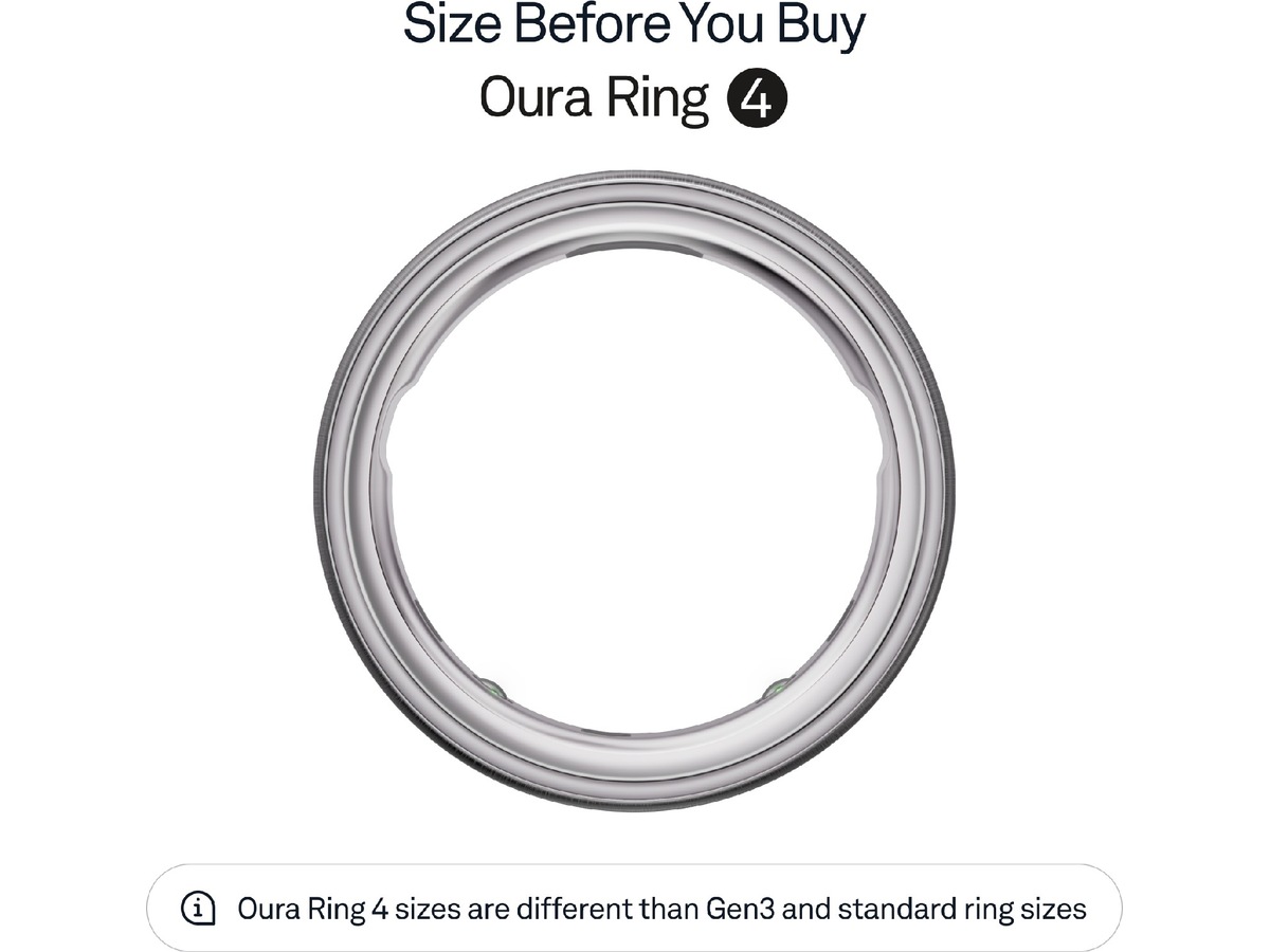 Oura Ring 4 Smart Ring str. 9 (børstet sølv) -B-Grade Demo tilbehør til mobiler & klokker