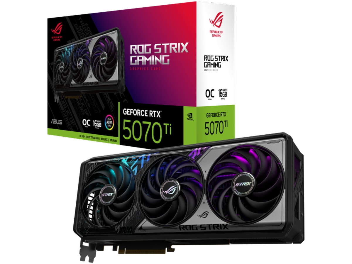 Asus ROG Strix GeForce RTX 5070 Ti OC Skjermkort