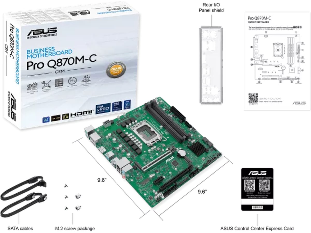 ASUS Pro Q870M-C-CSM Hovedkort Intel Socket