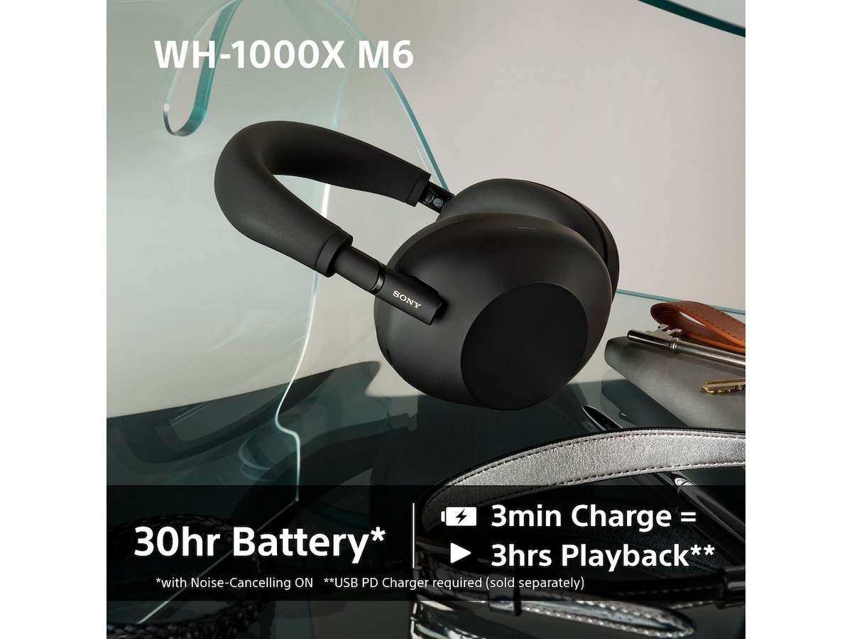 Sony WH-1000XM6 trådløse hodetelefoner, Over-Ear (sort
