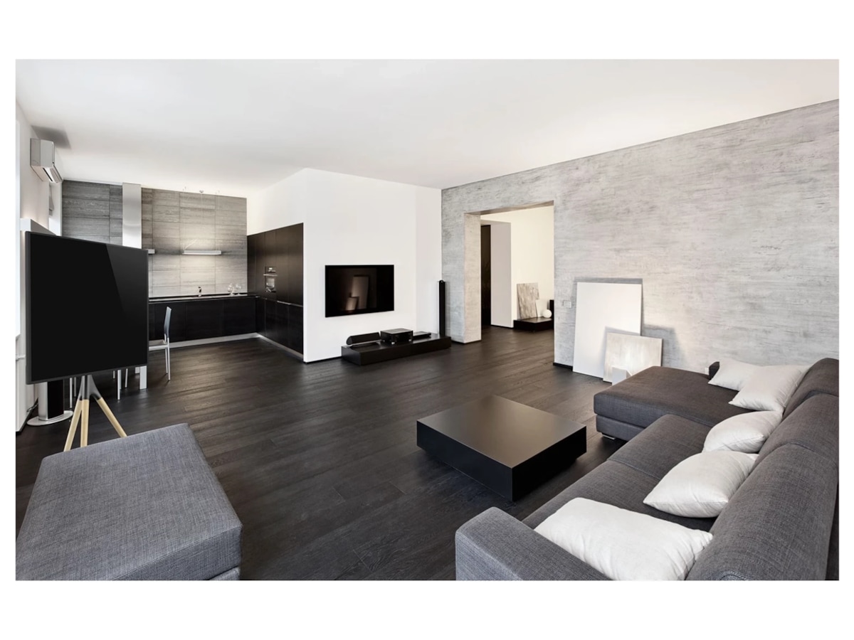 Andersson ATS Gulvstativ for TV (sort/eik) Veggfeste & TV-stativ