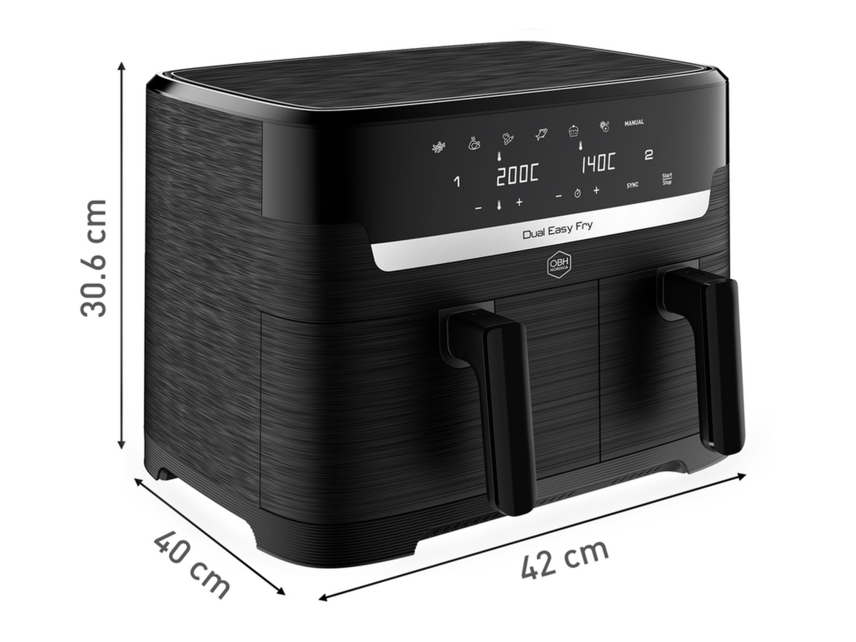 OBH Nordica Dual Easy Fry Air fryer AG901NS0 Airfryer