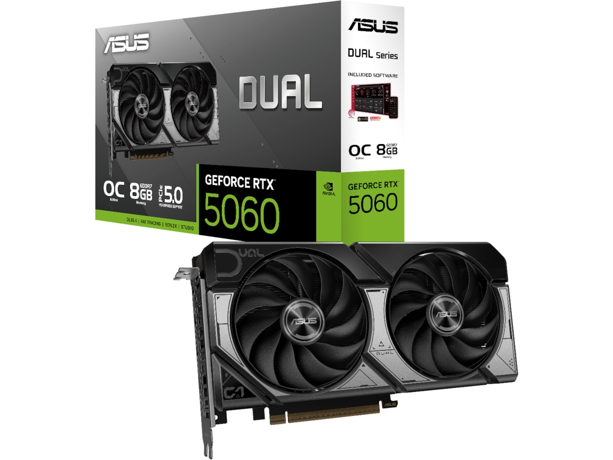 Asus Dual GeForce RTX 5060 OC Skjermkort