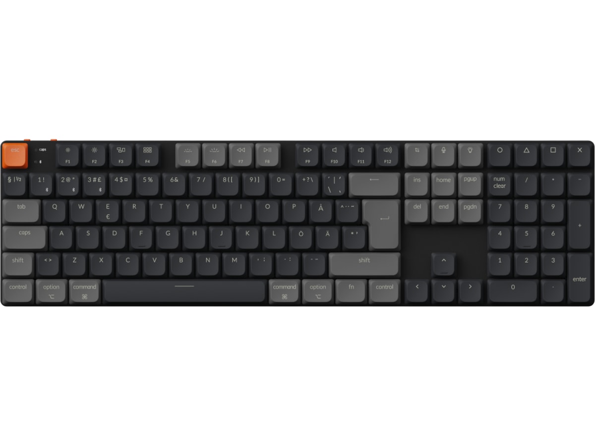 Keychron K5 V2 RGB Aluminium Hot Swap QMK Low Profile 2.0 Red trådløst tastatur Gamingtastatur