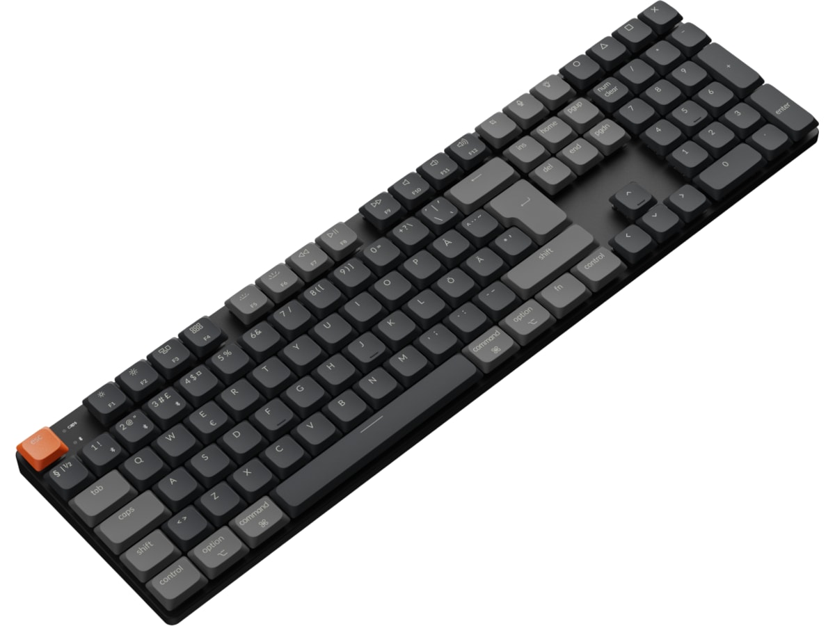 Keychron K5 V2 RGB Aluminium Hot Swap QMK Low Profile 2.0 Red trådløst tastatur Gamingtastatur